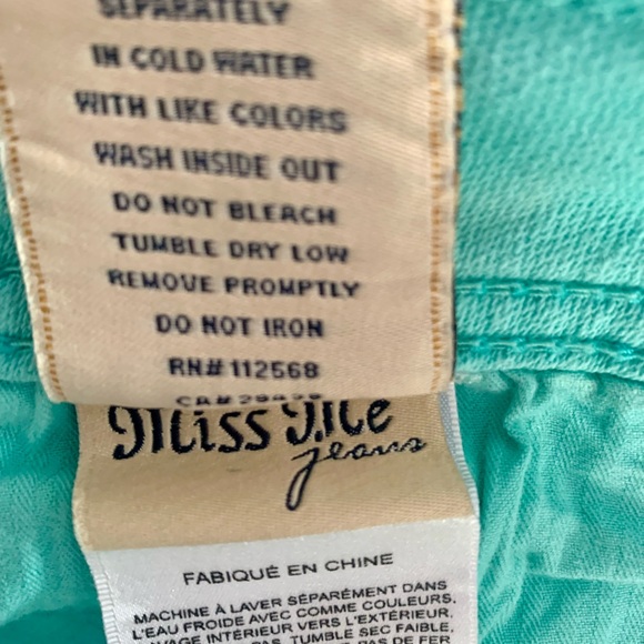 Miss Me Aqua Ankle Skinny Jeans Size 28 🩵 - Picture 9 of 13